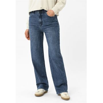 Blugi elastici dama Bootcut Straight -  D-Freya - albastru - Albastru