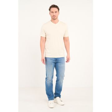 Blugi relaxed fit - Alb murdar/Albastru deschis