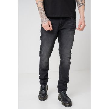 Blugi slim fit cu talie medie Oregon - Negru