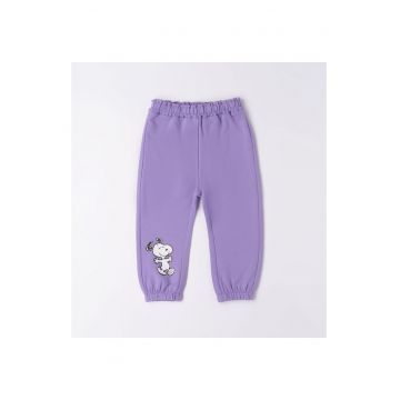 Pantaloni cu imprimeu pentru fetite -  0.6255 - Mov
