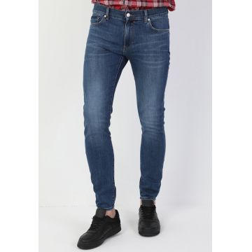 Blugi skinny cu aspect decolorat Alex