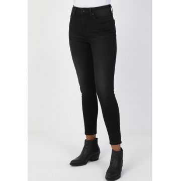 Blugi skinny cu talie inalta