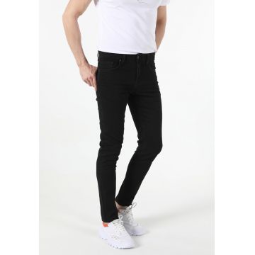 Blugi slim fit cu talie joasa